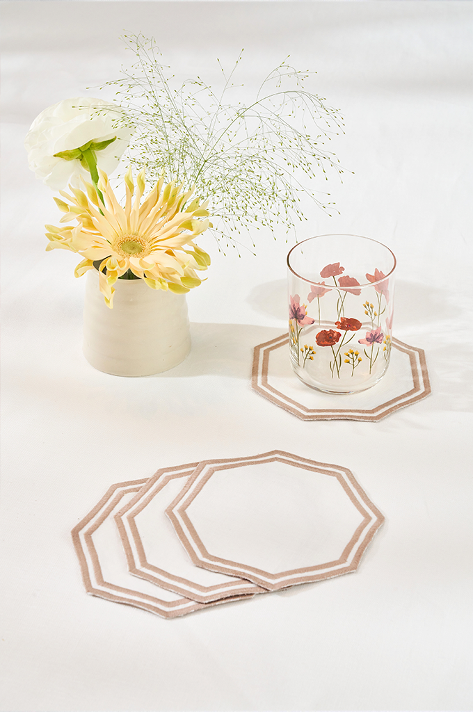 Latte - Geometric Coaster - Set of 4