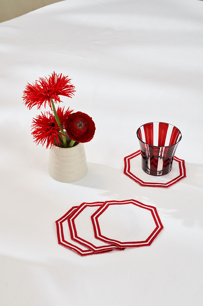 Lipstick - Geometric Coaster - Set of 4