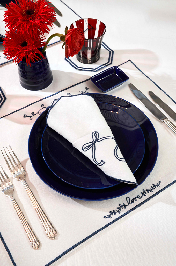 Mon Amour Cobalt Placemat