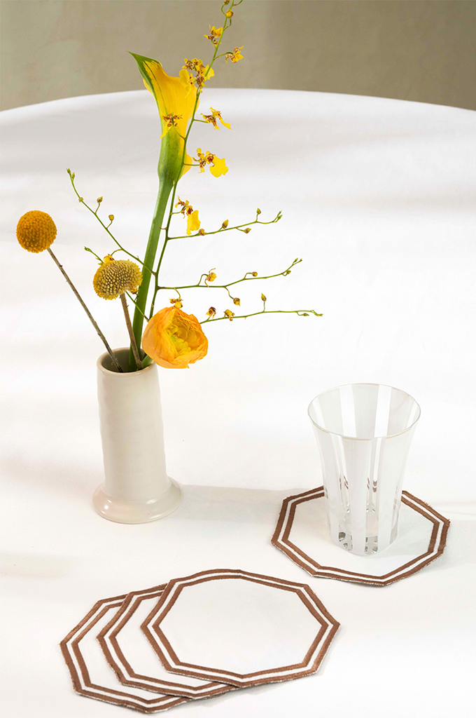 Brunette - Geometric Coaster - Set of 4