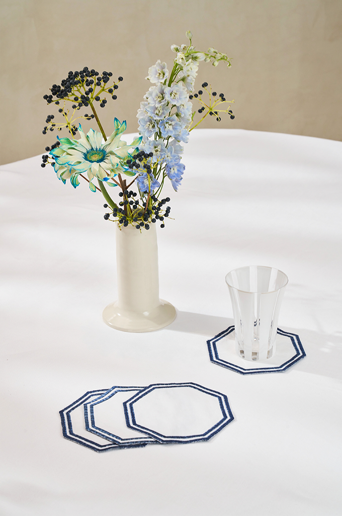 Cobalt - Geometric Coaster - Set of 4