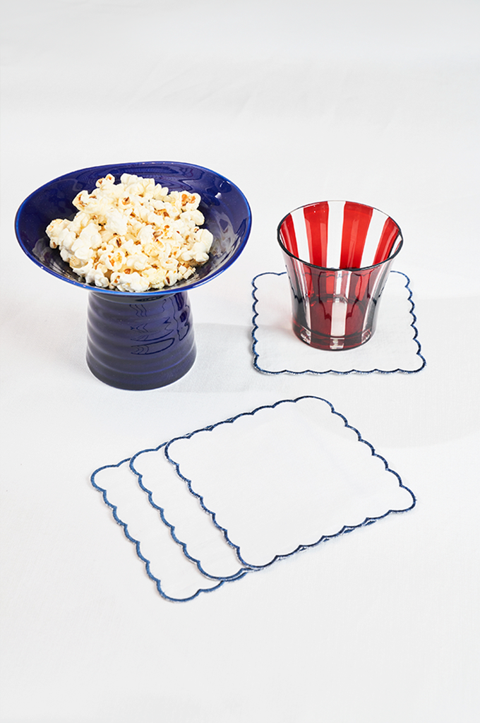 Cobalt - Scallop Coaster - Set of 4
