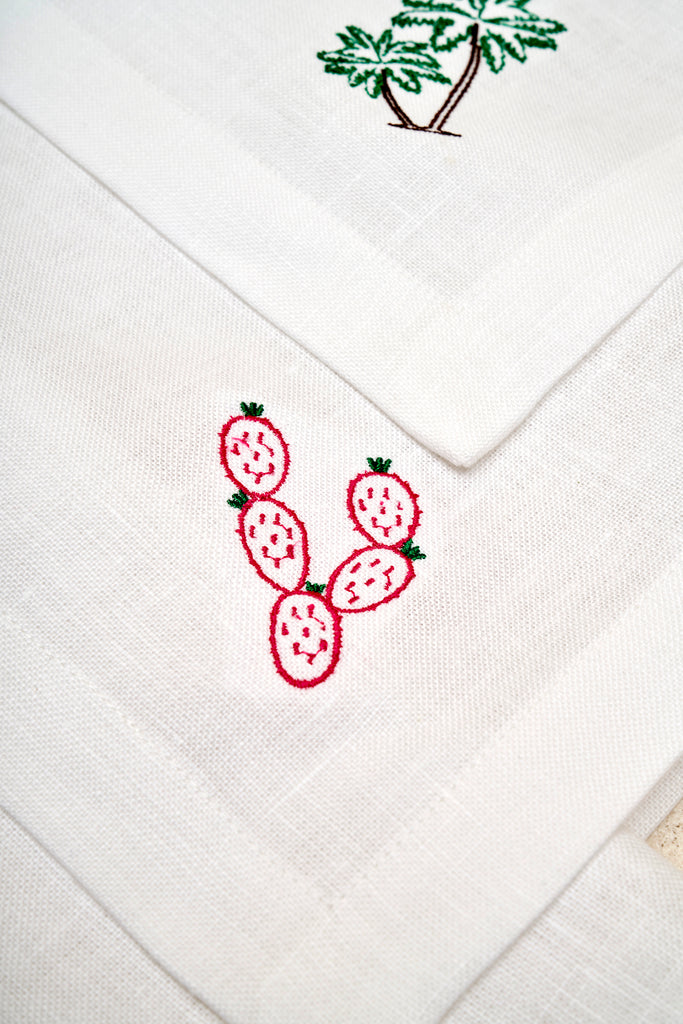 Botanical Embroidered Napkins