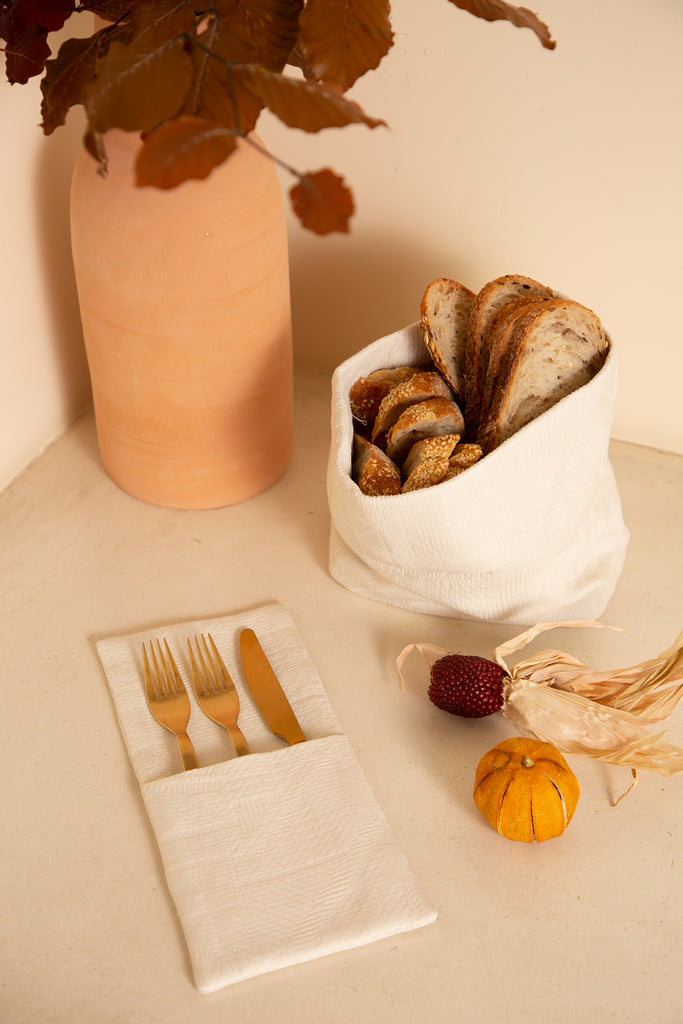 Off White Cutlery Holder