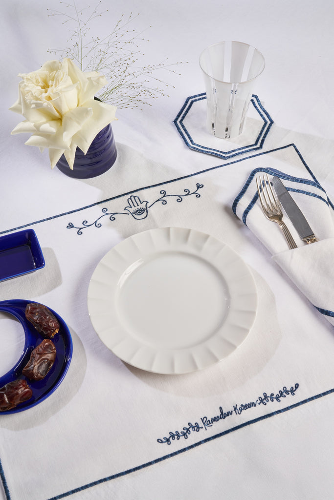 Hand of Fatima Cobalt Placemat