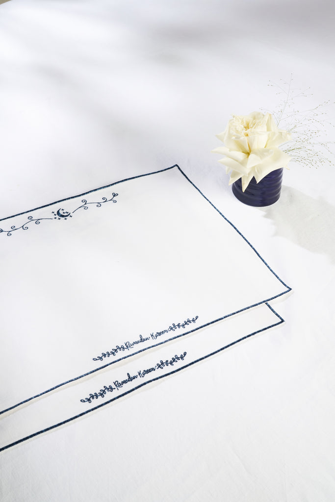 Crescent Cobalt Placemat