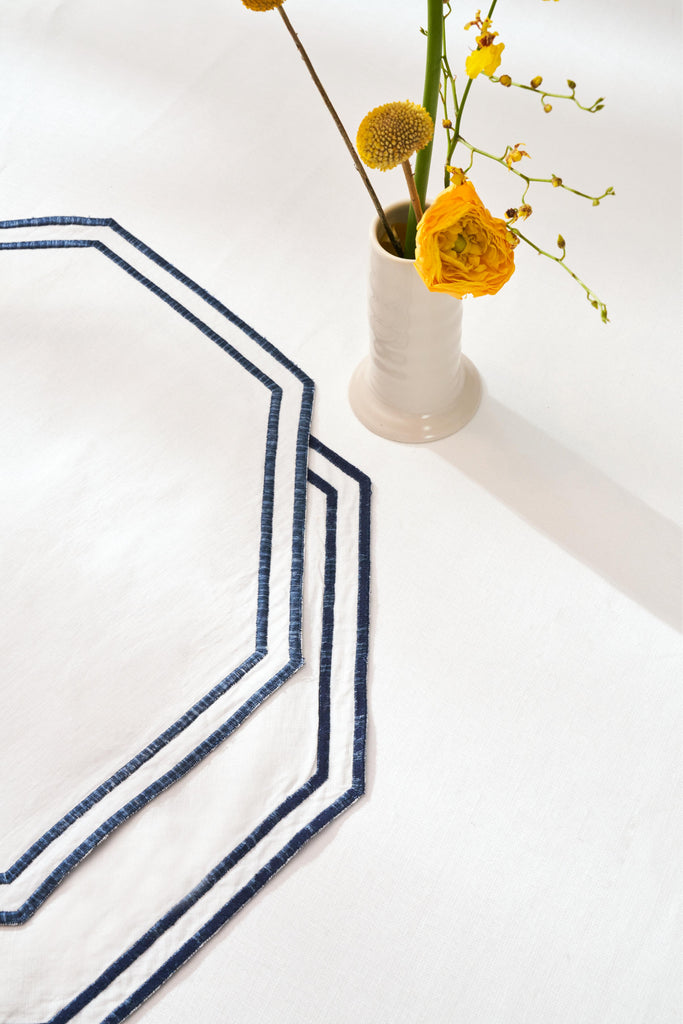 Cobalt - Geometric Round Placemat