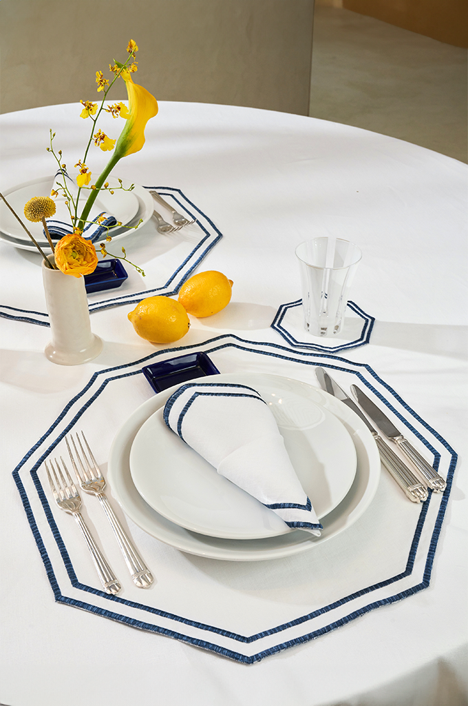 Cobalt - Geometric Round Placemat - Set of 4