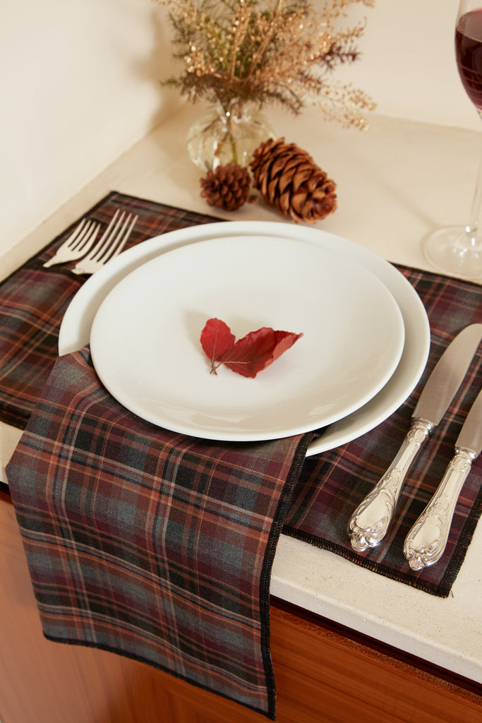 Brown Checkered Table Placemat