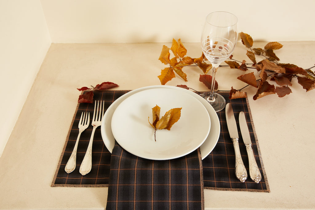 Charcoal Checkered Table Placemat